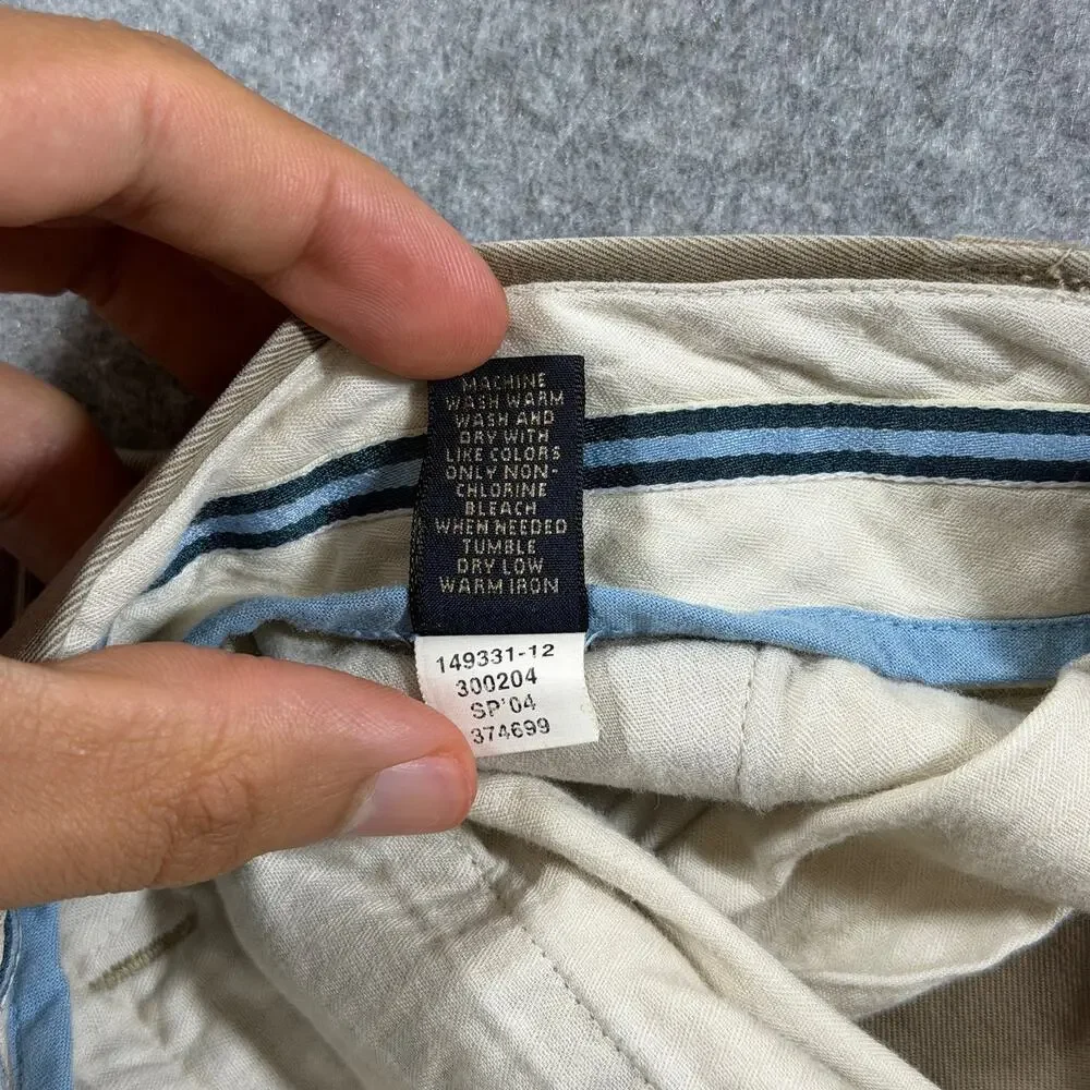 Banana Republic Dawson Pants Mens 31/32 Khaki Straight Leg 100% Cotton Chino